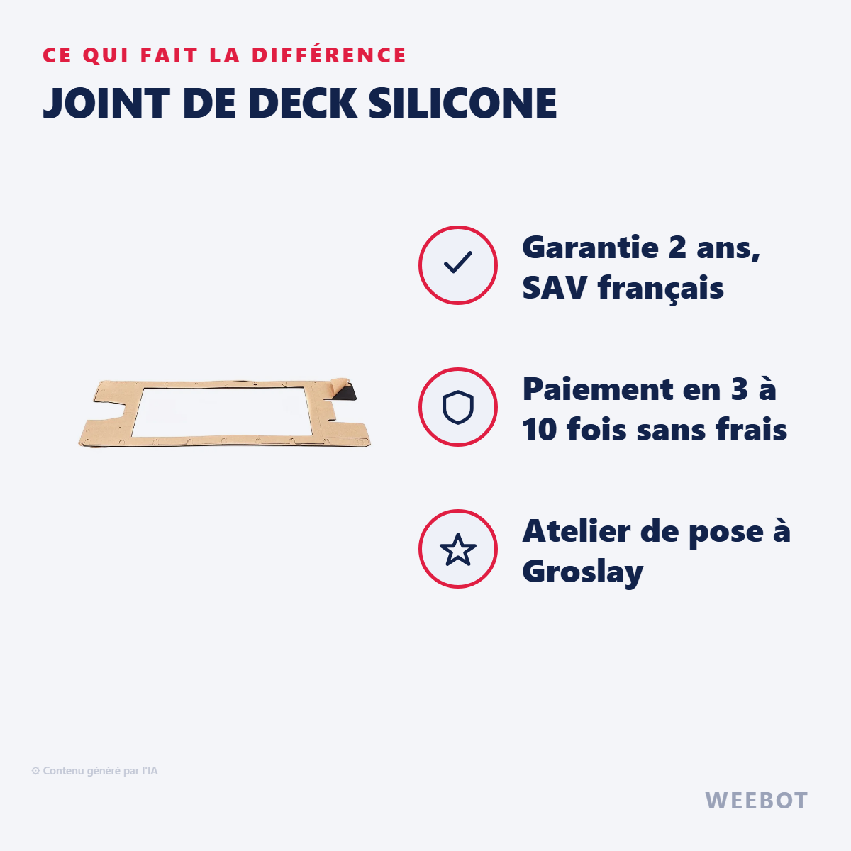 Joint de Deck Silicone : les points forts