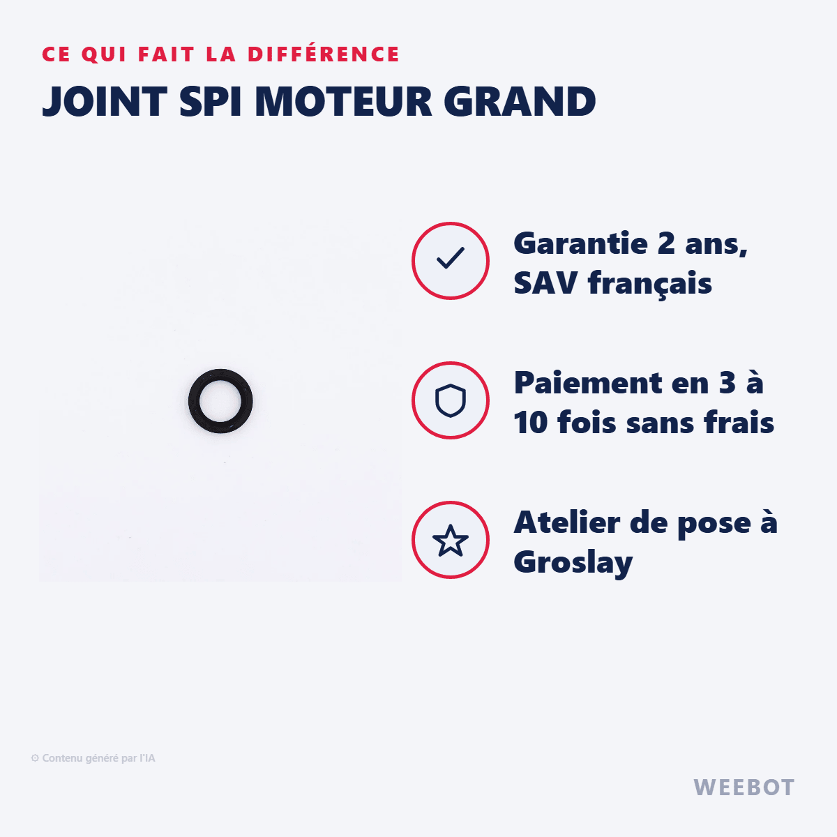 Joint Spi Moteur Grand pour Trottinette Électrique Dualtron X 10pcs - Weebot