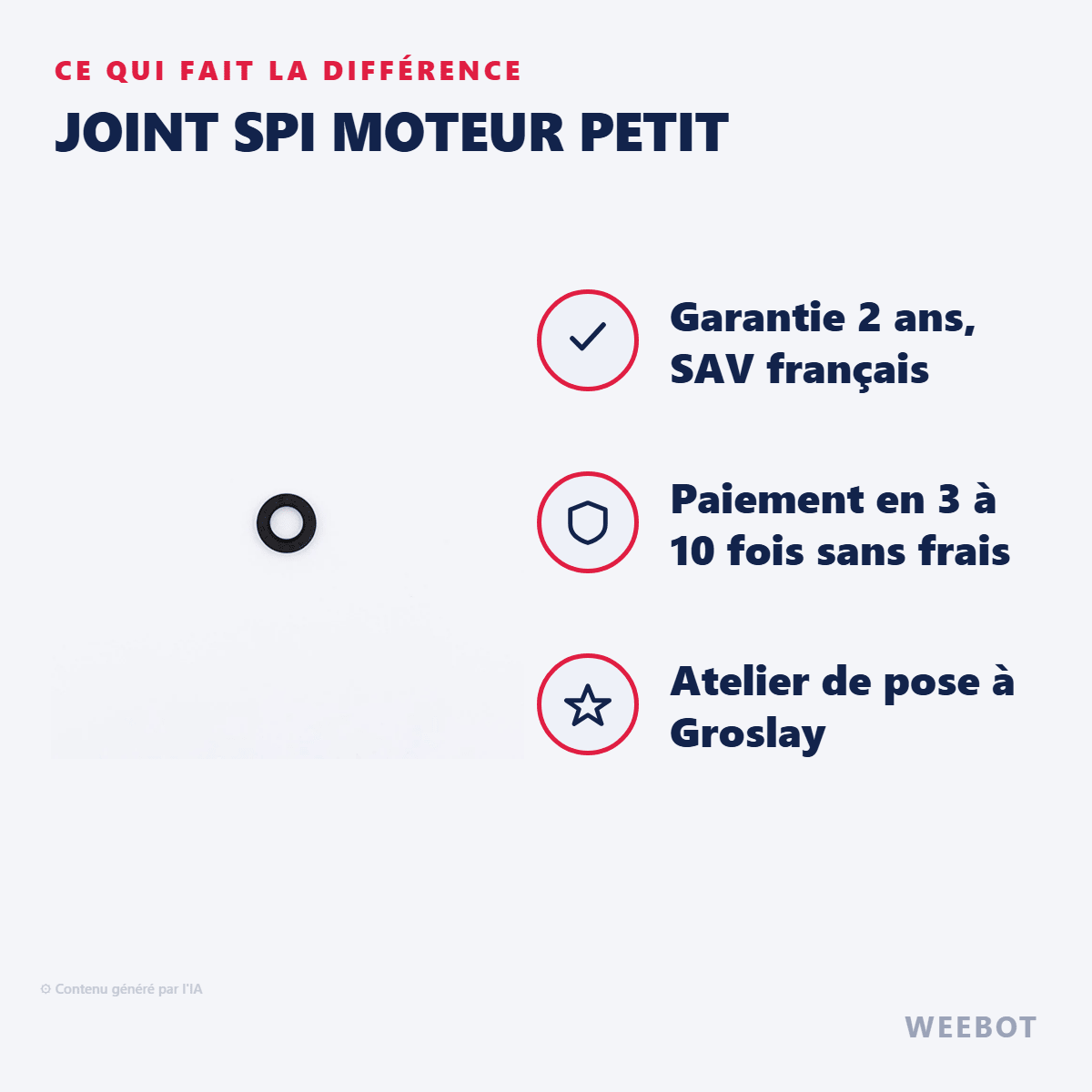 Joint Spi Moteur Petit pour Trottinette Électrique Dualtron X 10pcs - Weebot