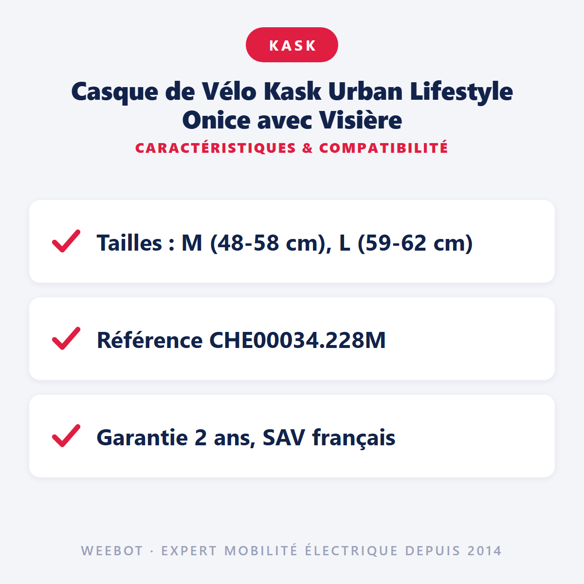 Casque de Vélo Kask Urban Lifestyle Onice avec Visière : caractéristiques et compatibilité