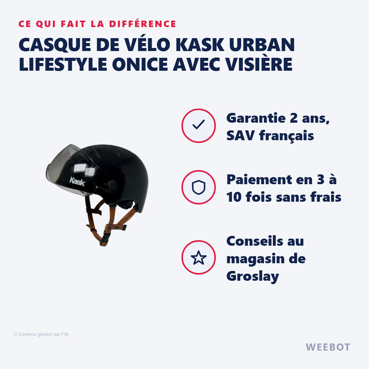 Casque de Vélo Kask Urban Lifestyle Onice avec Visière : les points forts