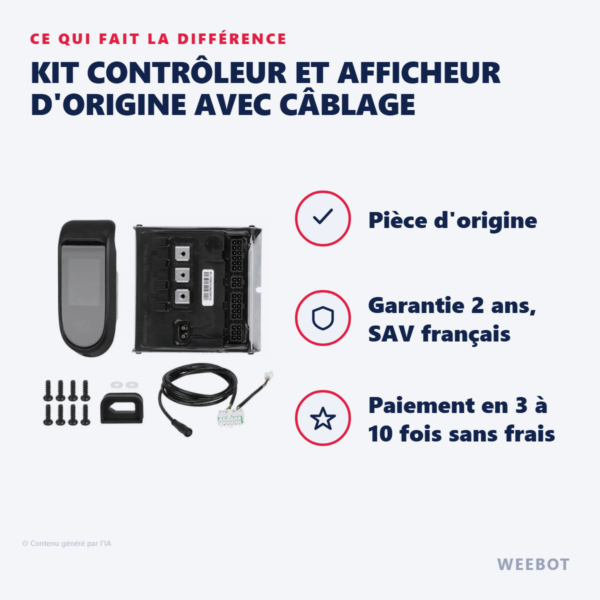 Kit Contrôleur et Afficheur d'Origine avec Câblage : les points forts
