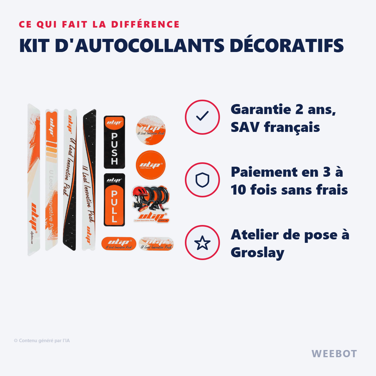 Kit d'Autocollants Décoratifs : les points forts