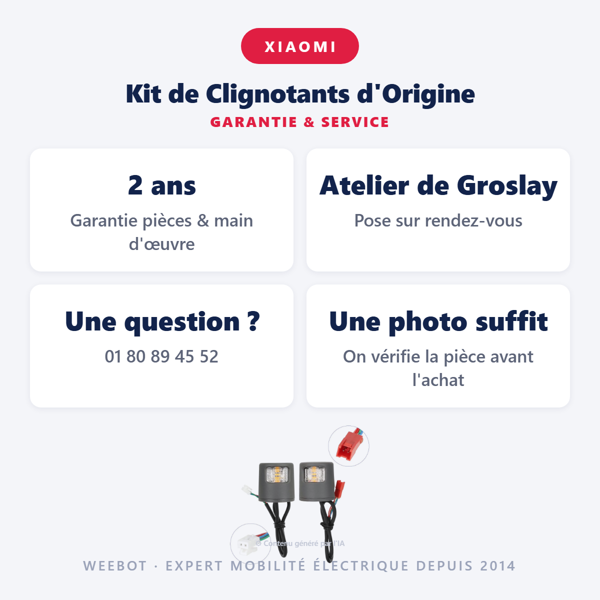 Kit de Clignotants d'Origine : garantie 2 ans et service après-vente