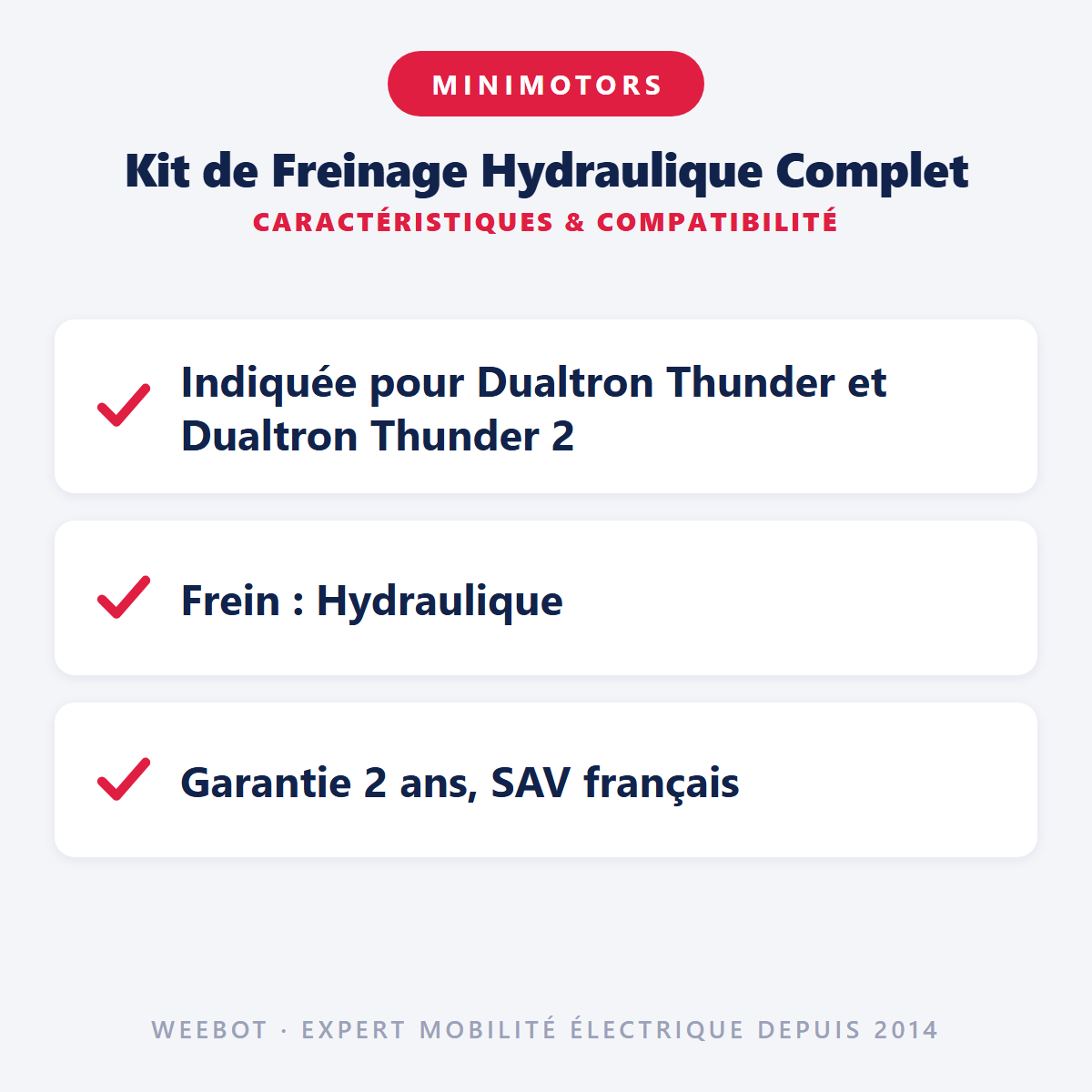 Kit de Freinage Hydraulique Complet : caractéristiques et compatibilité