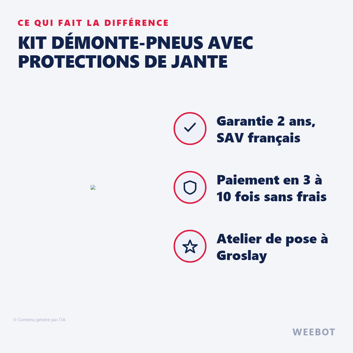 Kit Démonte-Pneus avec Protections de Jante : les points forts
