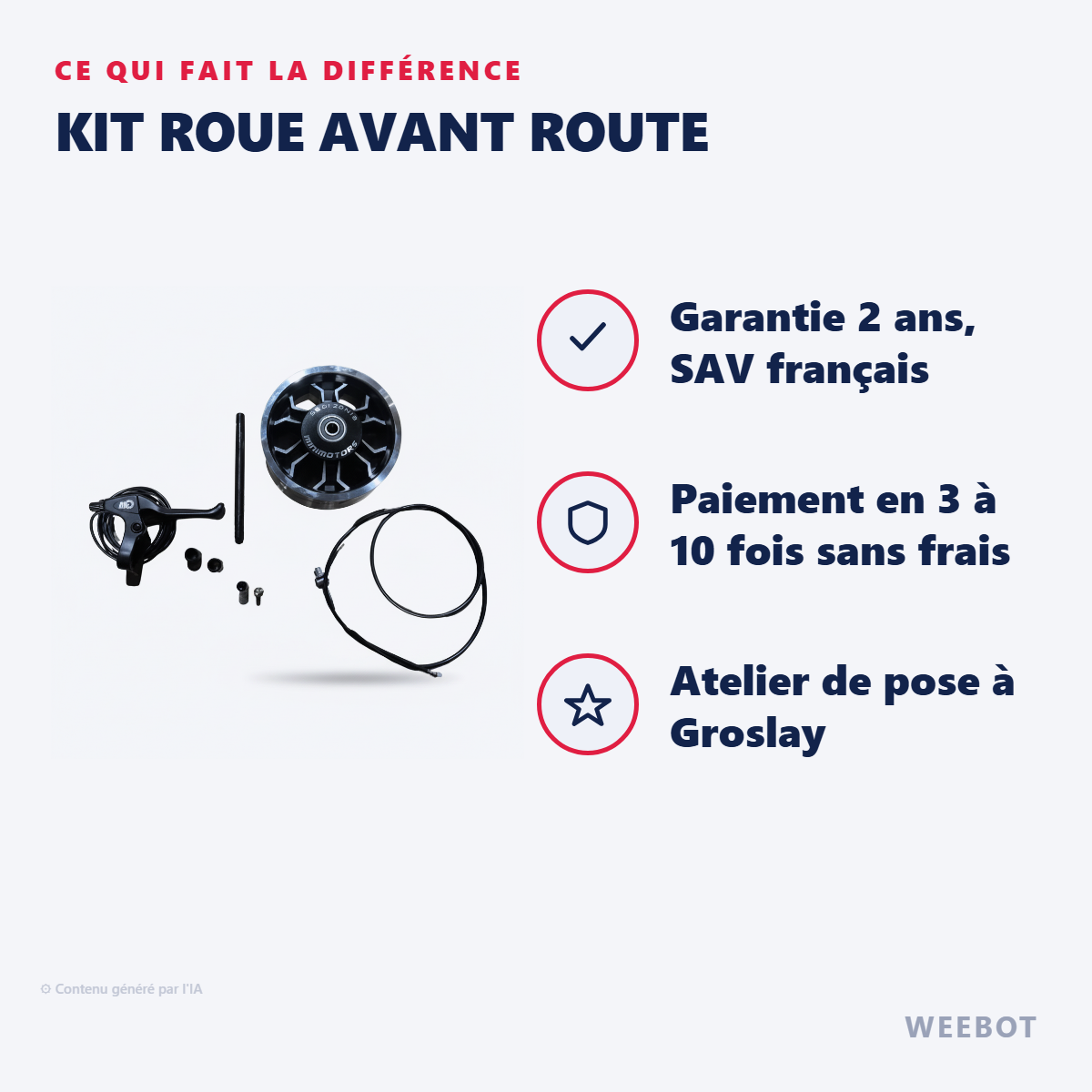 Kit Roue Avant Route : les points forts