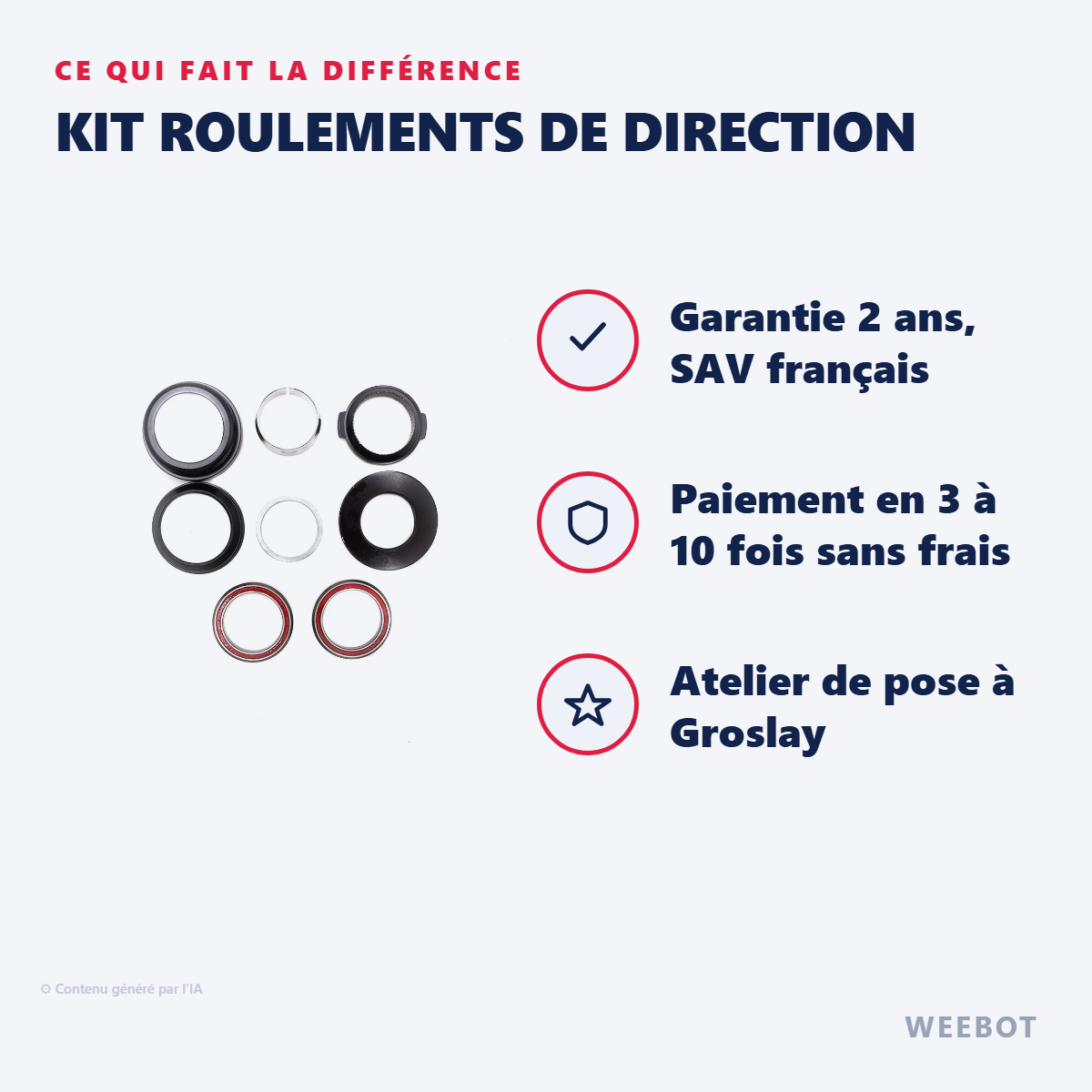 Kit Roulements de Direction : les points forts