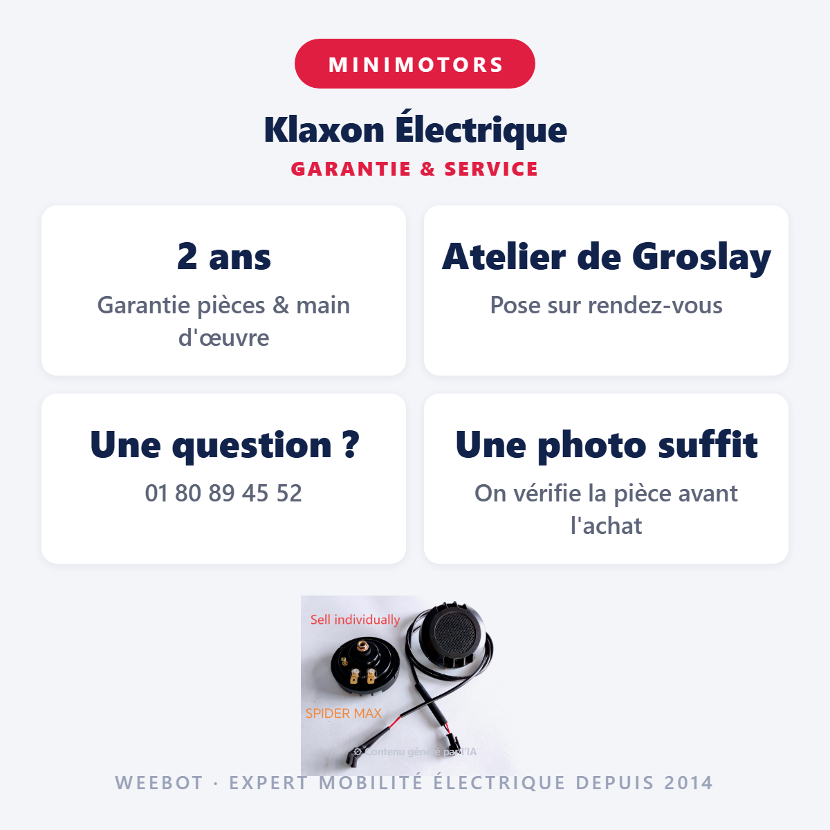 Klaxon Électrique : garantie 2 ans et service après-vente