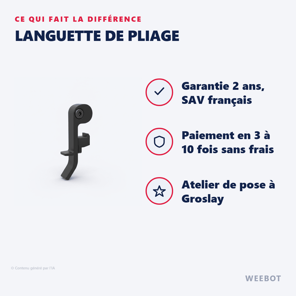 Languette de Pliage pour Trottinette Électrique Navee N65I - Weebot