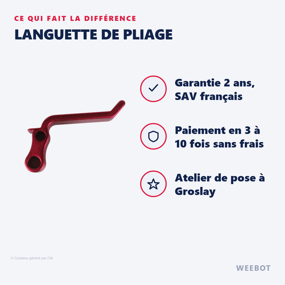 Languette de Pliage pour Trottinette Électrique Z8 - Weebot