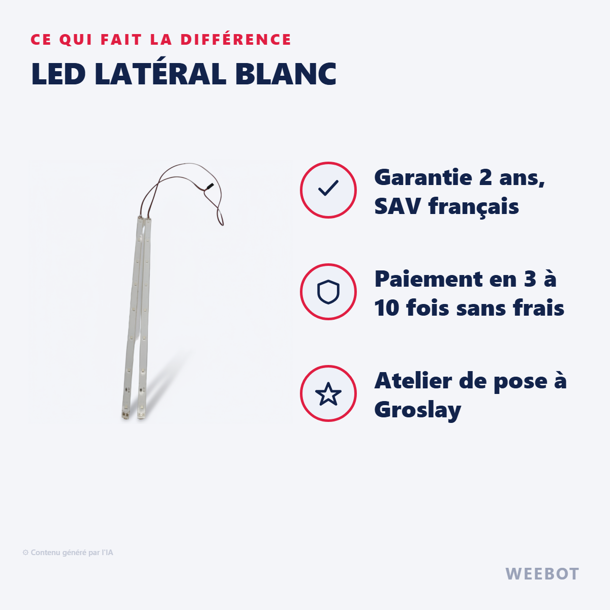 Led Latéral Blanc : les points forts