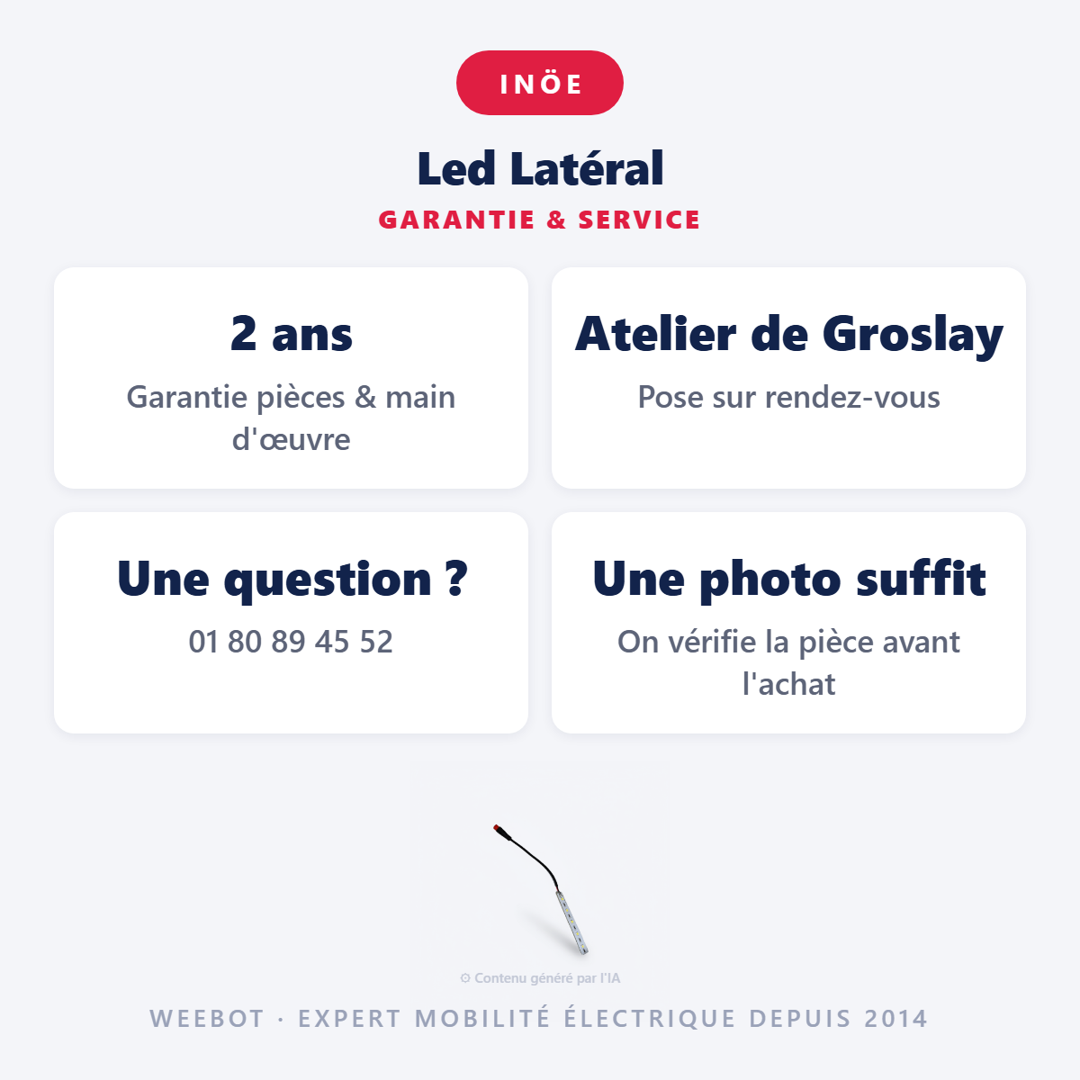 Led Latéral : garantie 2 ans et service après-vente