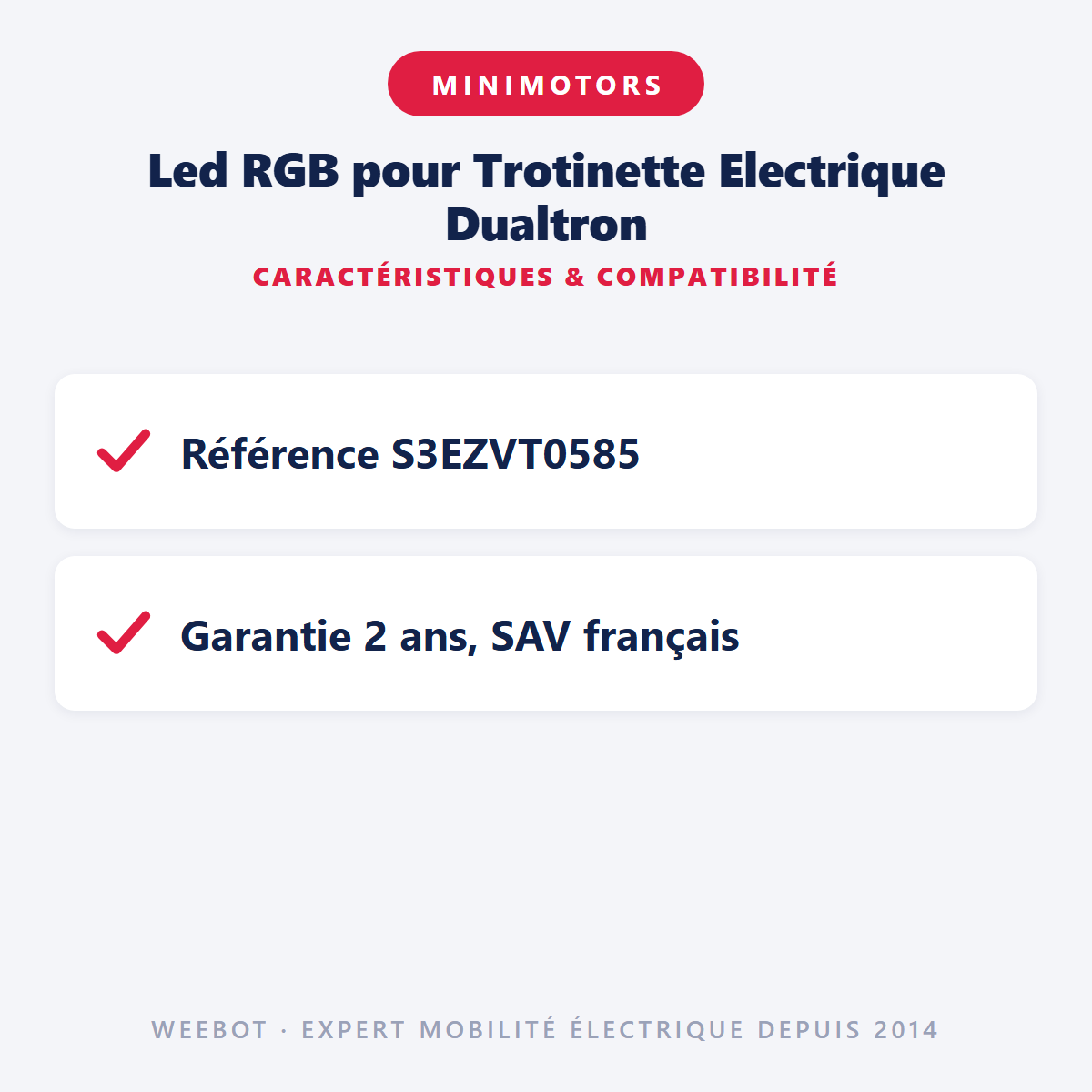 Led RGB pour Trotinette Electrique Dualtron : caractéristiques et compatibilité