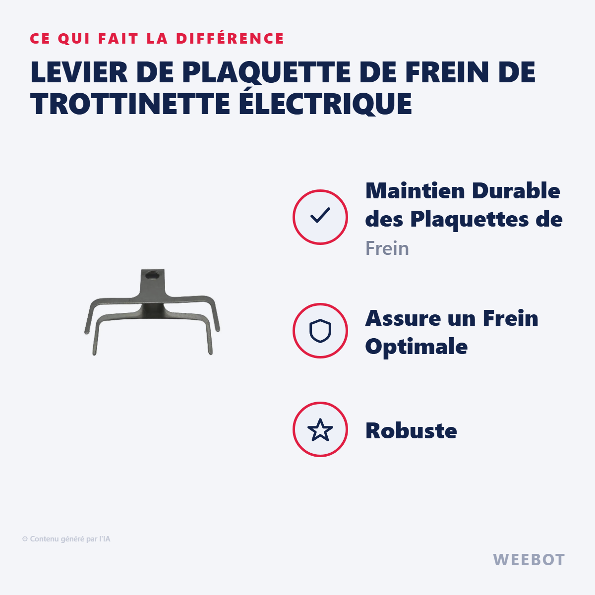 Levier de Plaquette de Frein de Trottinette Électrique : les points forts