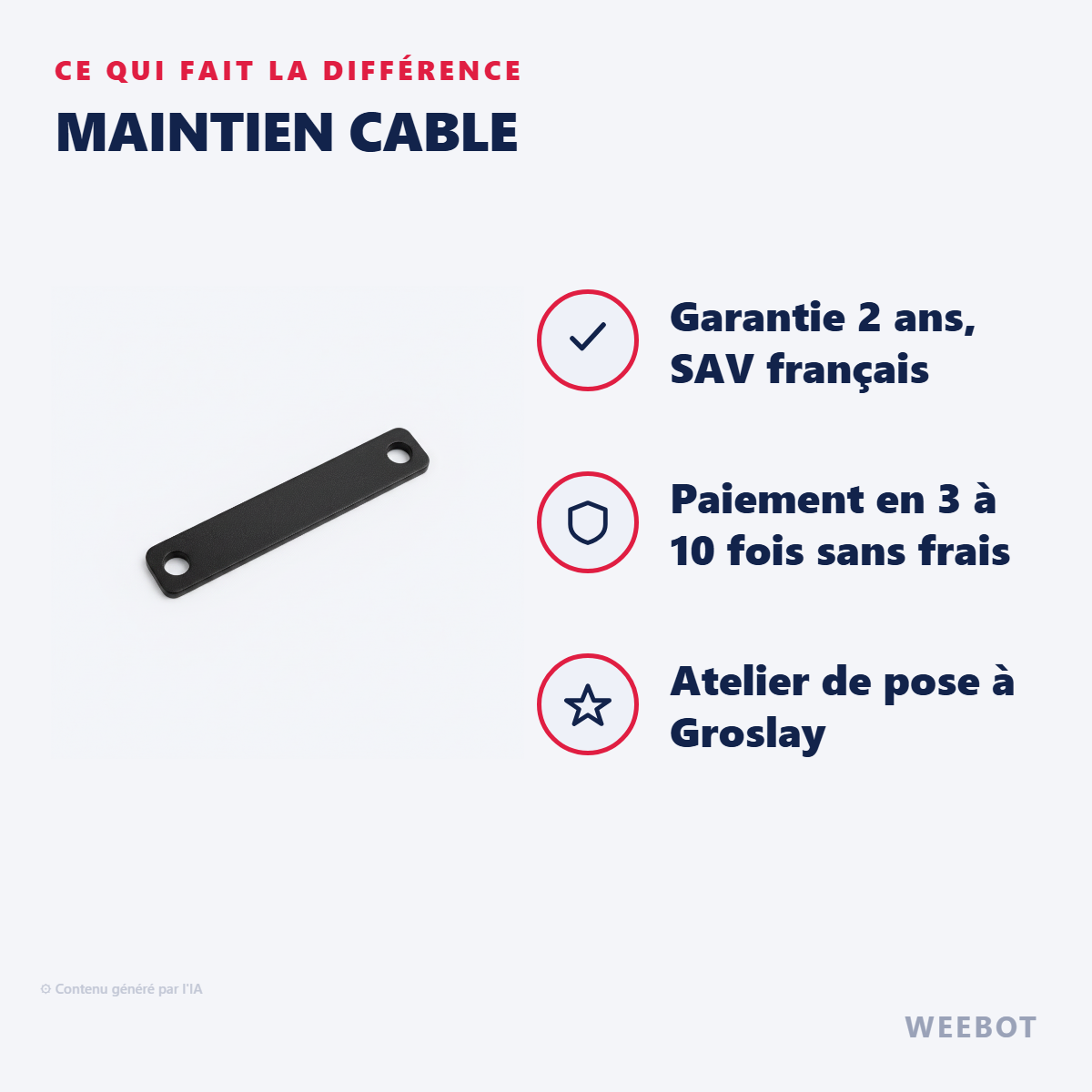 Maintien Cable : les points forts