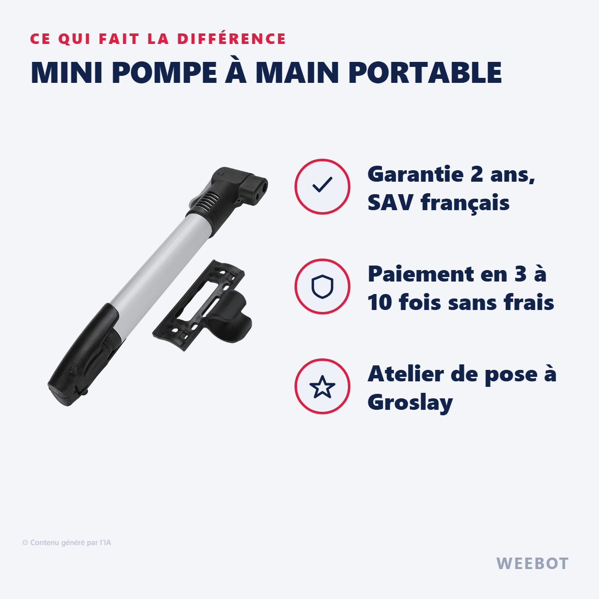 Mini Pompe à Main Portable : les points forts
