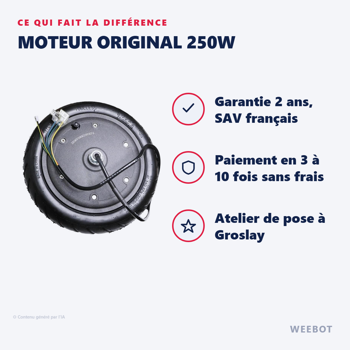 Moteur Original 250w : les points forts
