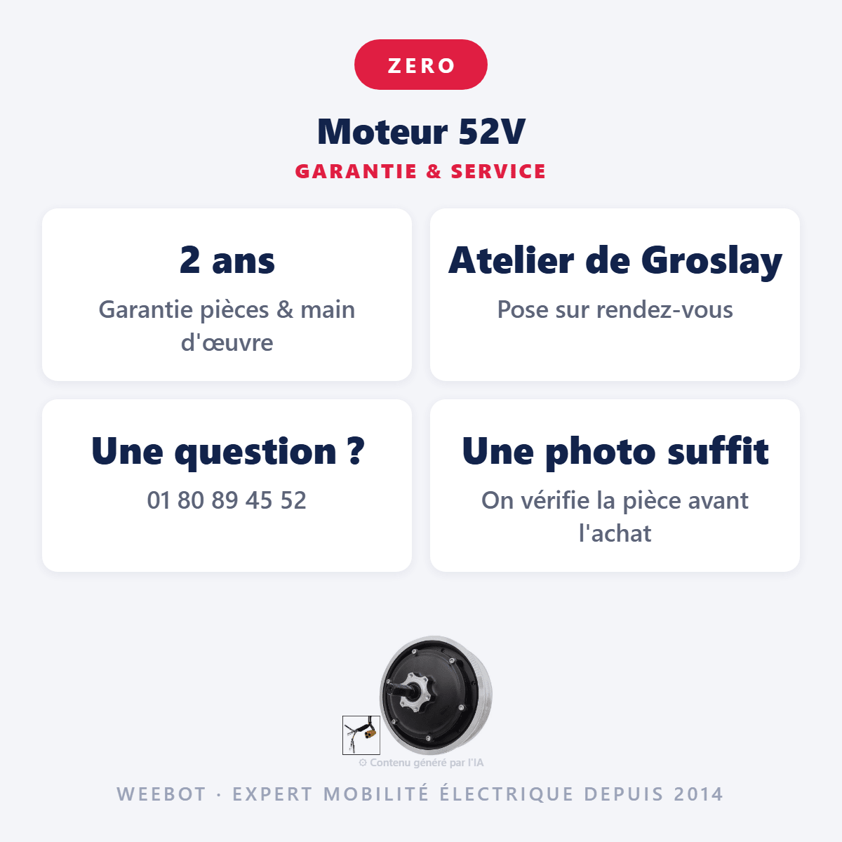 Moteur 52V pour Trottinette Électrique Z10X - Weebot