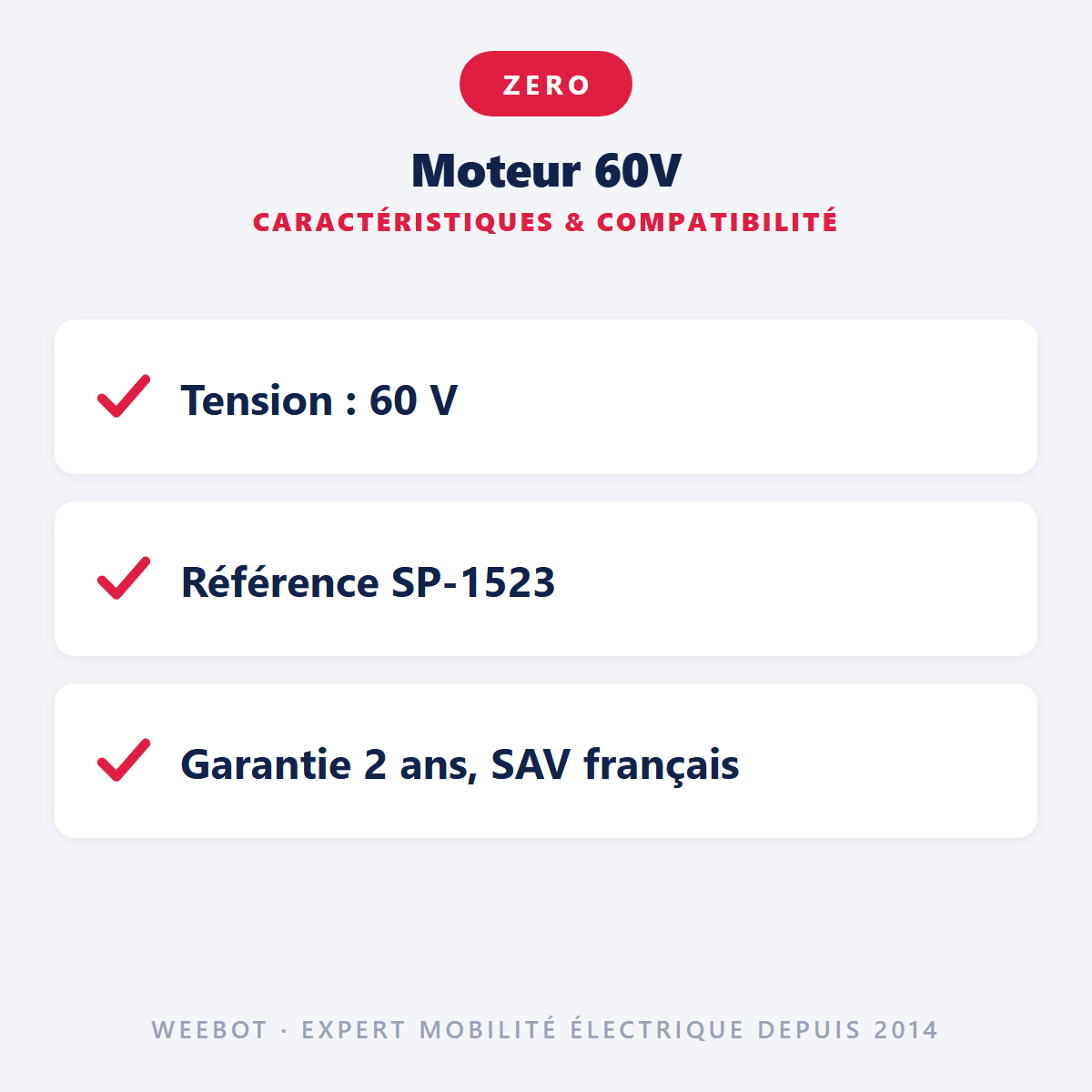 Moteur 60V pour Trottinette Électrique Z10X - Weebot