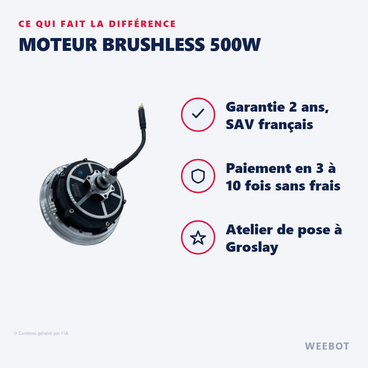 Moteur Brushless 500W : les points forts