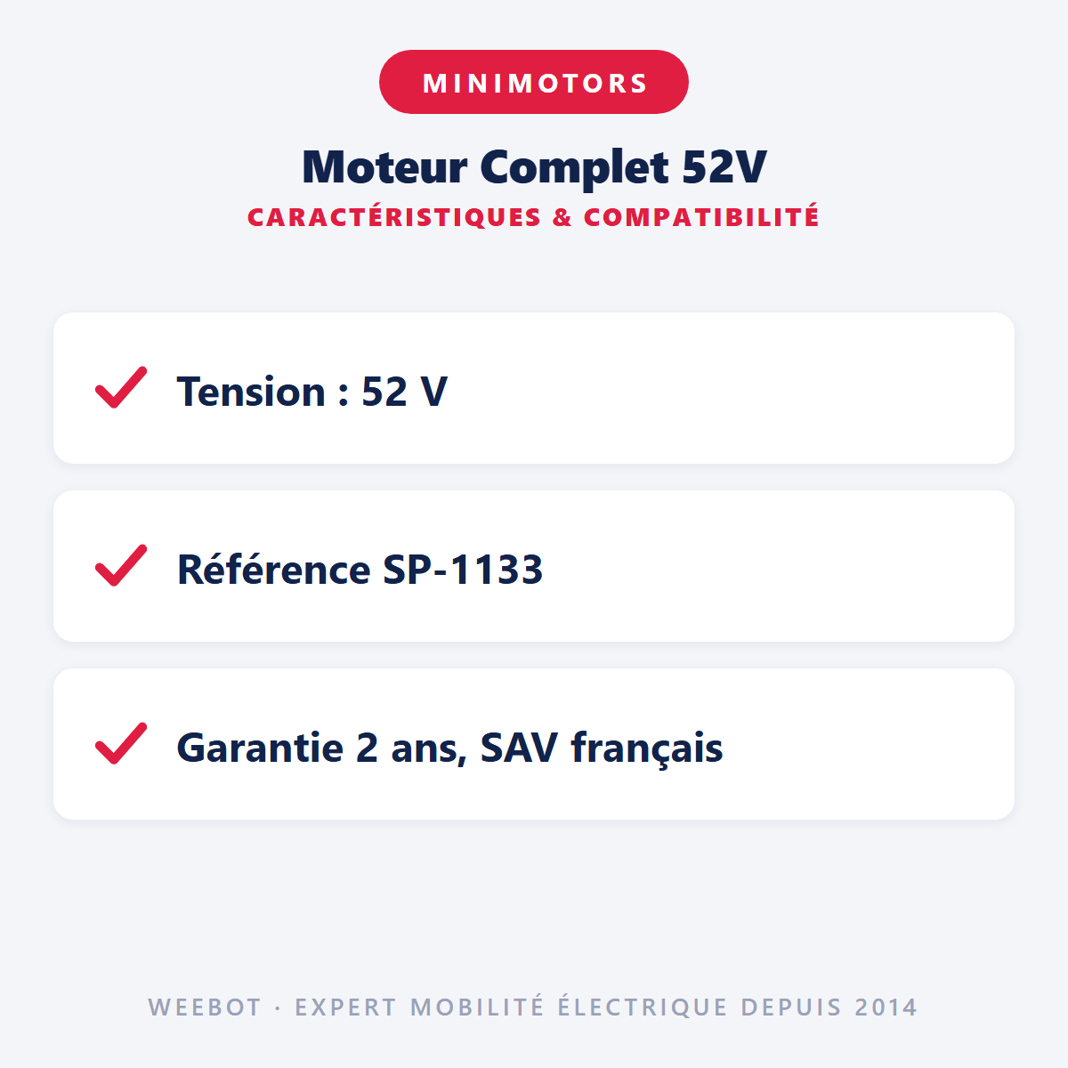 Moteur Complet 52V pour Trottinette Électrique Futecher - Weebot