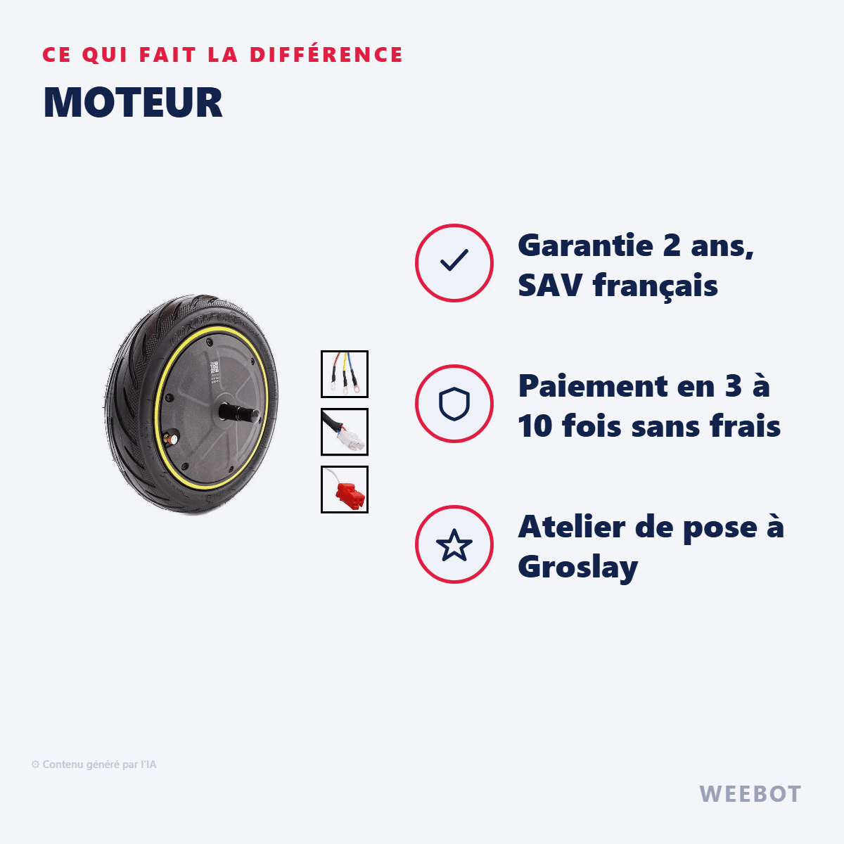 Moteur pour Trottinette Électrique Ninebot Max G2 Segway - Weebot