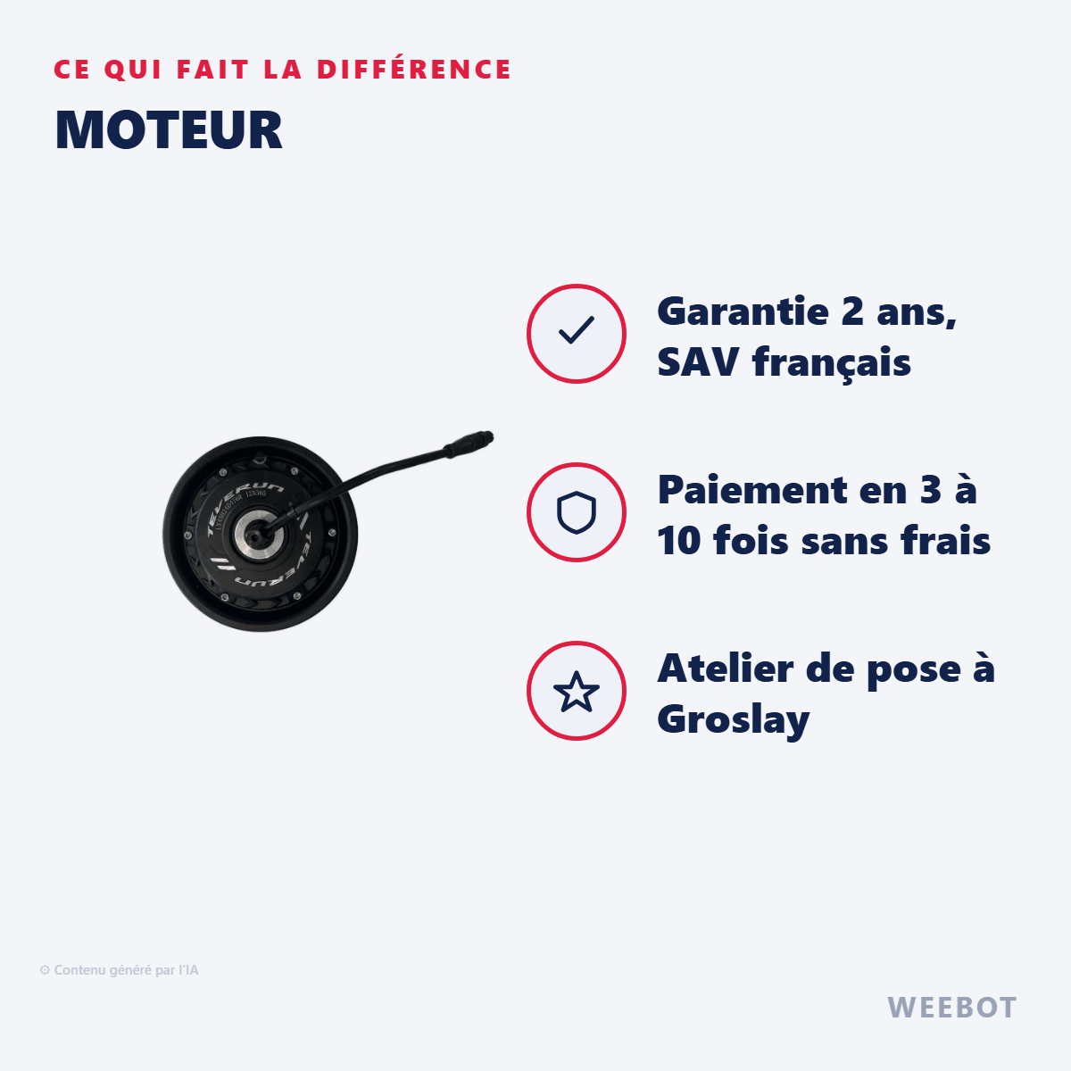 Moteur pour Trottinette Electrique Teverun Fighter Suprème Plus - 2024 - Weebot