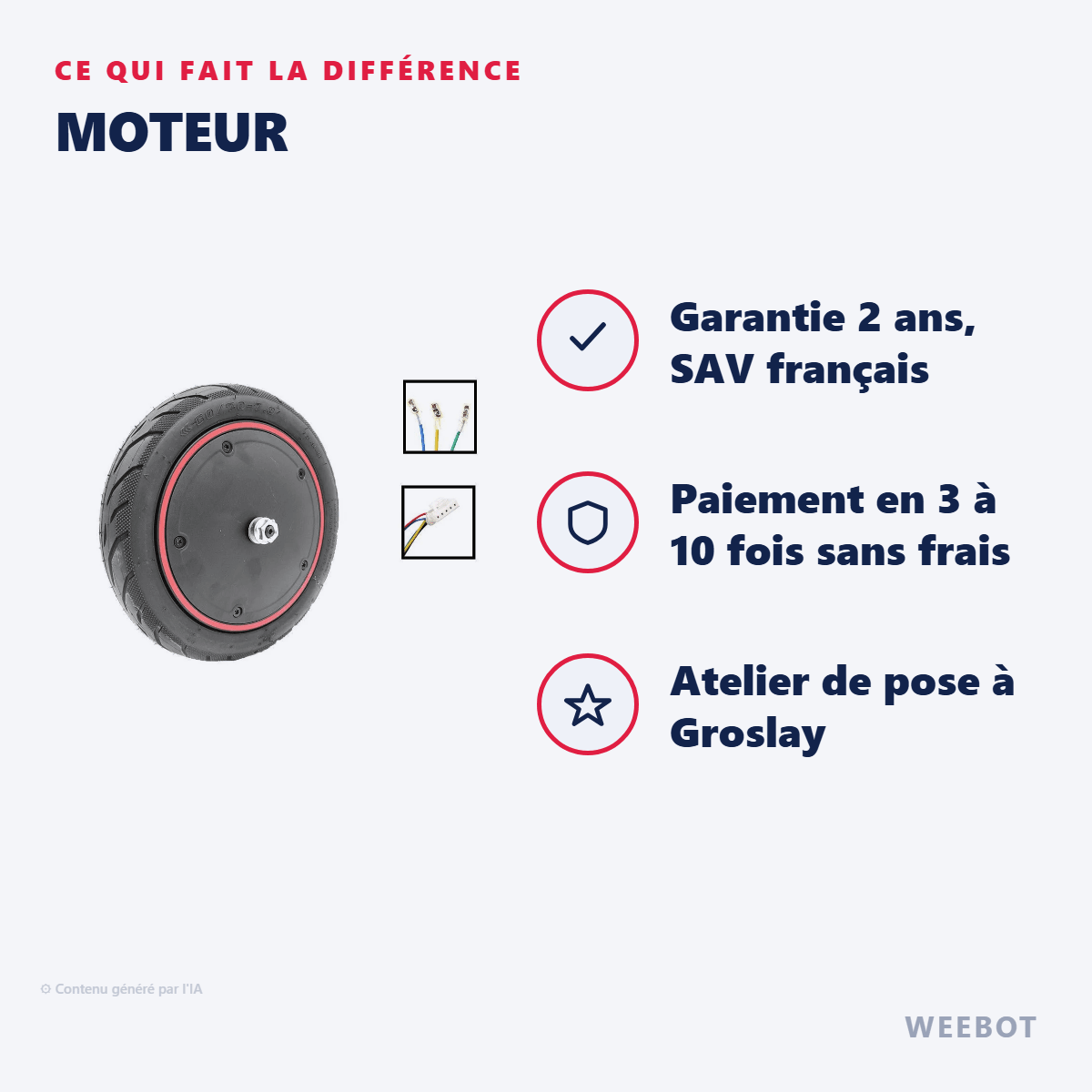 Moteur pour Trottinette Électrique Xiaomi Mi4 Pro 1st Generation - Weebot