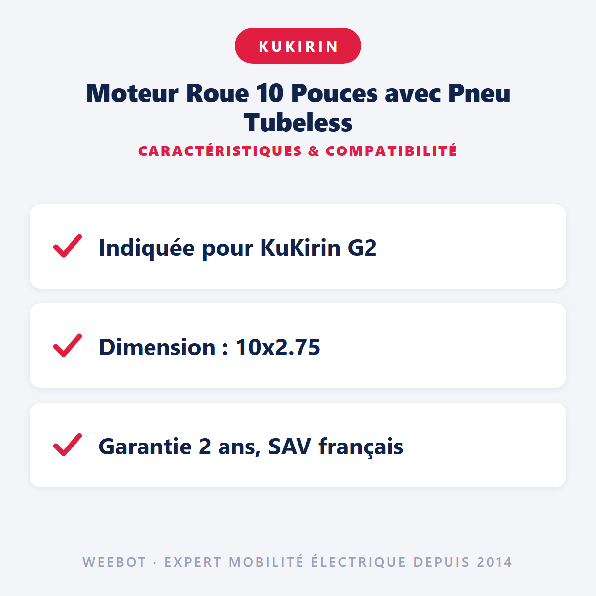 Moteur Roue 10 Pouces avec Pneu Tubeless : caractéristiques et compatibilité