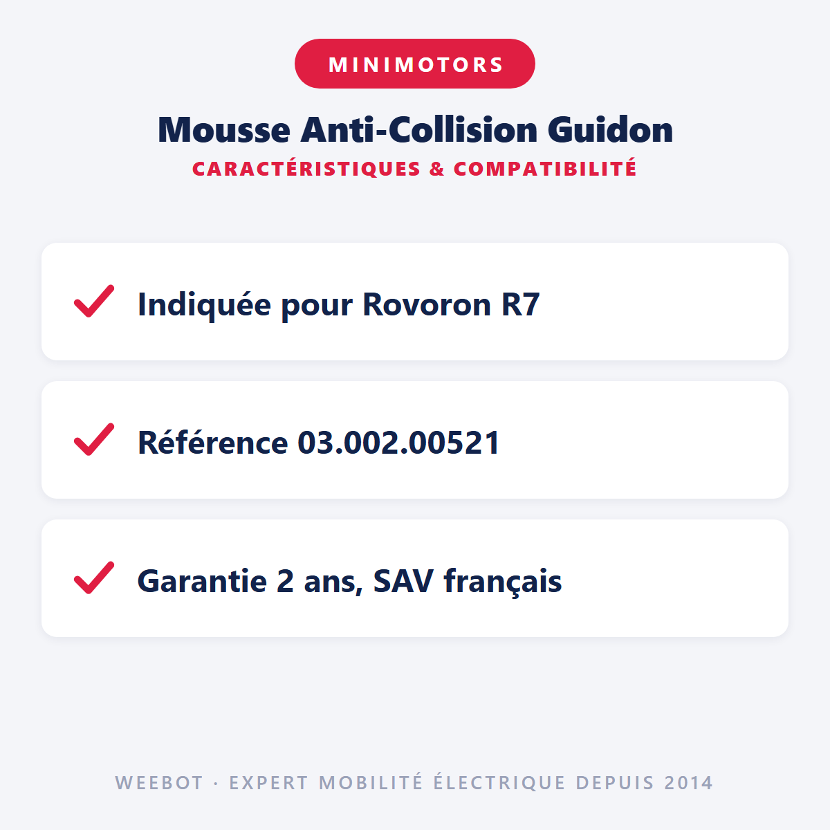 Mousse Anti-Collision Guidon : caractéristiques et compatibilité