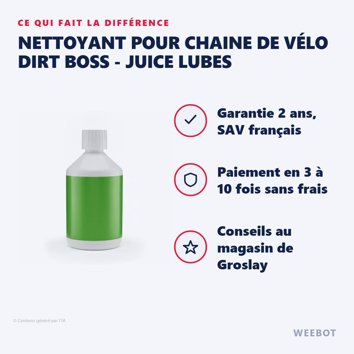 Nettoyant pour Chaine de Vélo Dirt Boss - Juice Lubes : les points forts