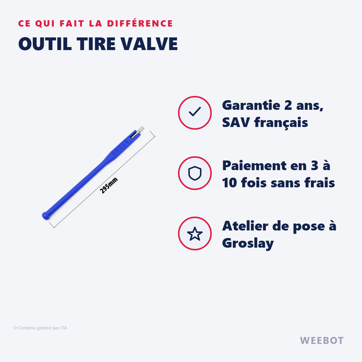 Outil Tire Valve pour Trottinette Électrique - Weebot