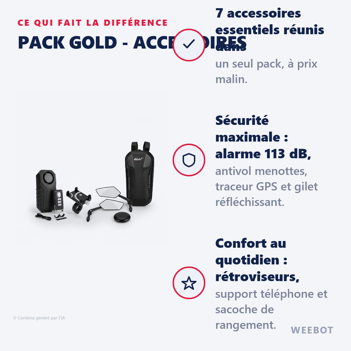 Pack Gold - Accessoires : les points forts