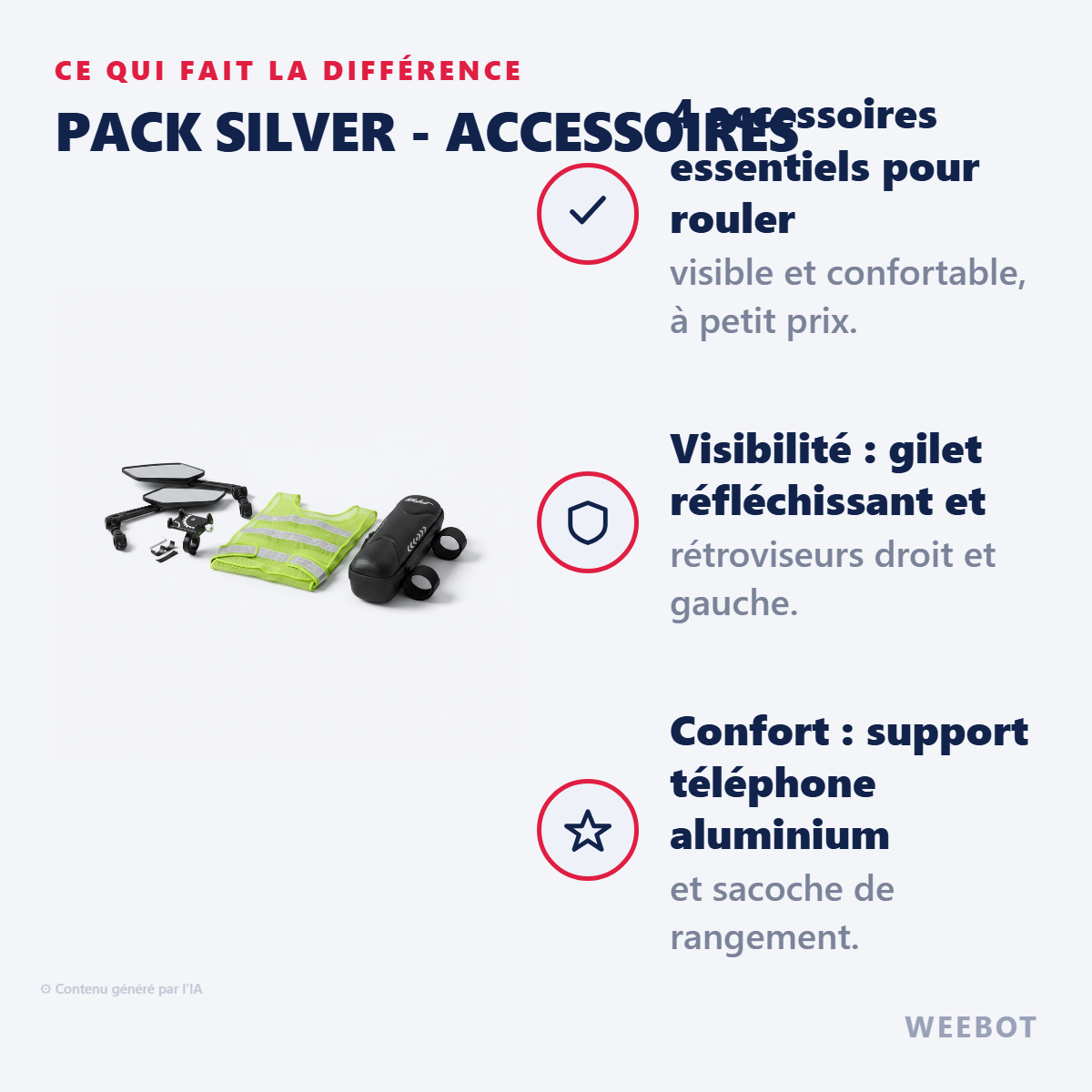 Pack Silver - Accessoires : les points forts