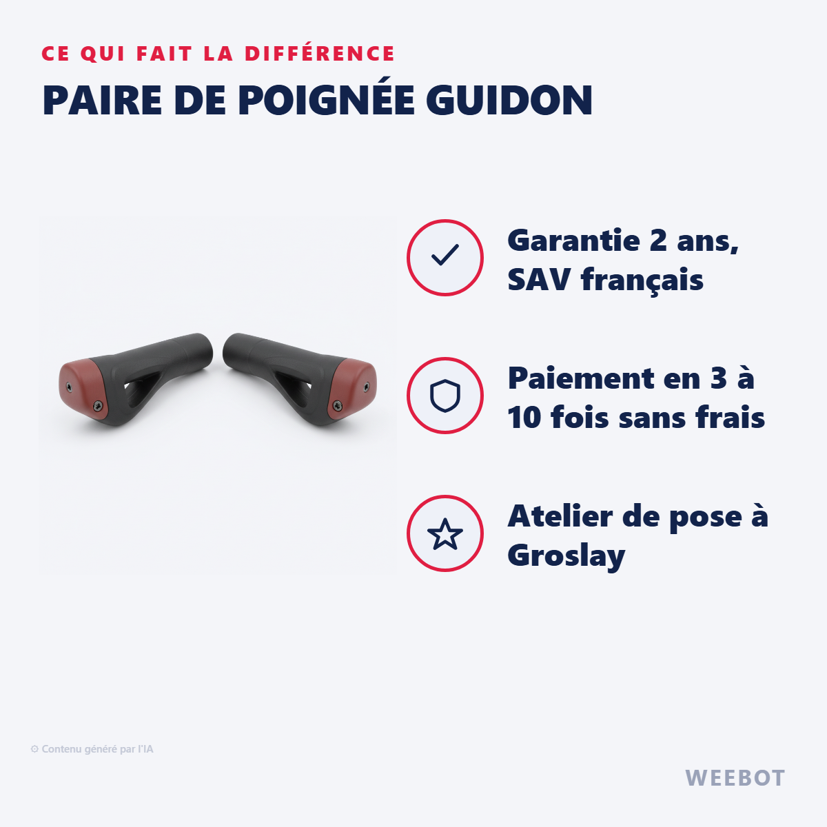 Paire de Poignée Guidon : les points forts