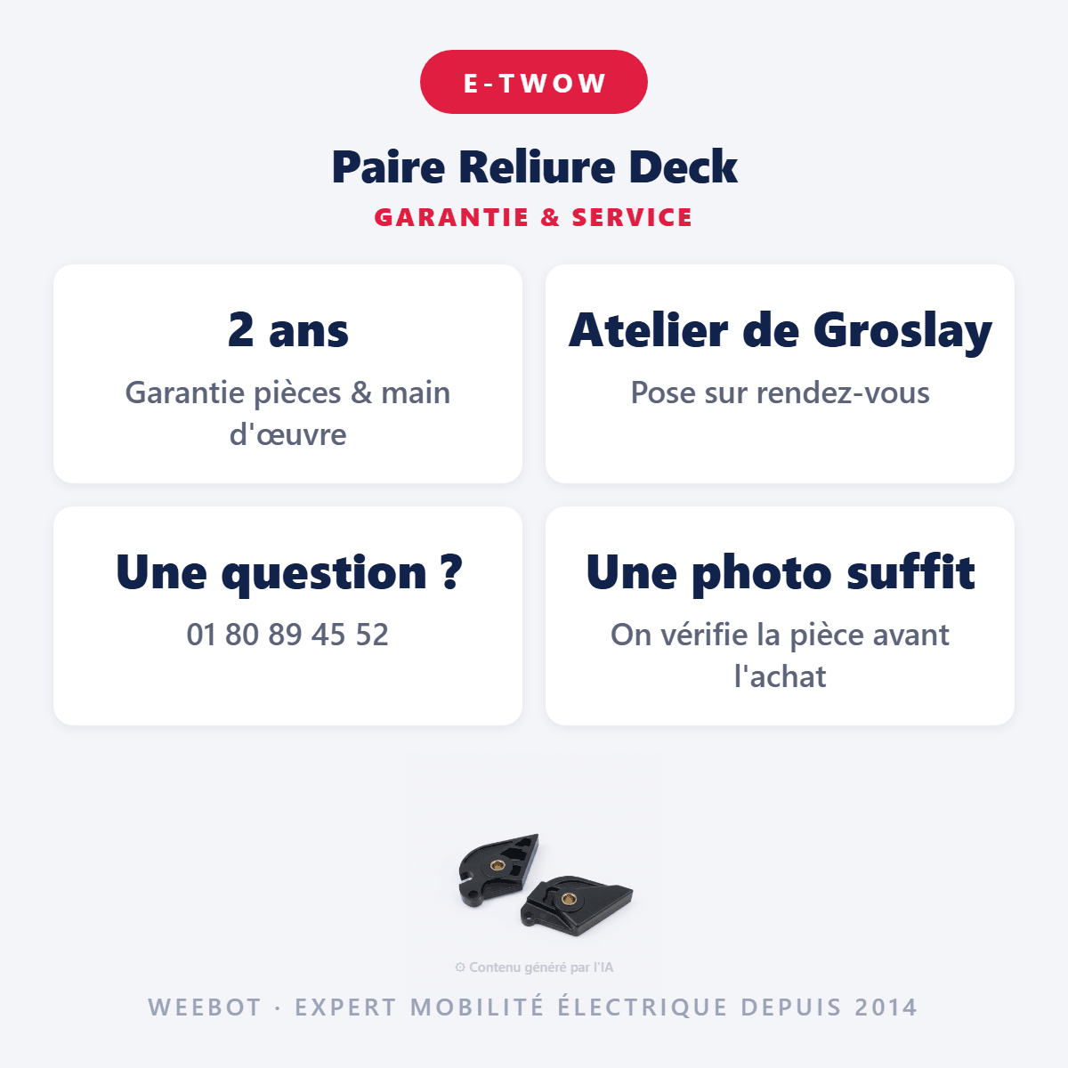 Paire Reliure Deck pour Trottinette Electrique E-Twow - Weebot