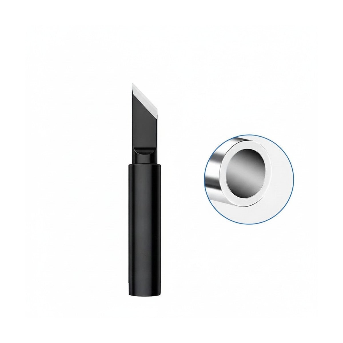 Panne de fer à souder noire biseautée avec ses dimensions de 5 mm et 1.5 mm