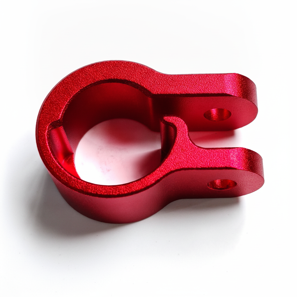 petit collier de serrage guidon gauche rouge pour trottinette electrique dualtron