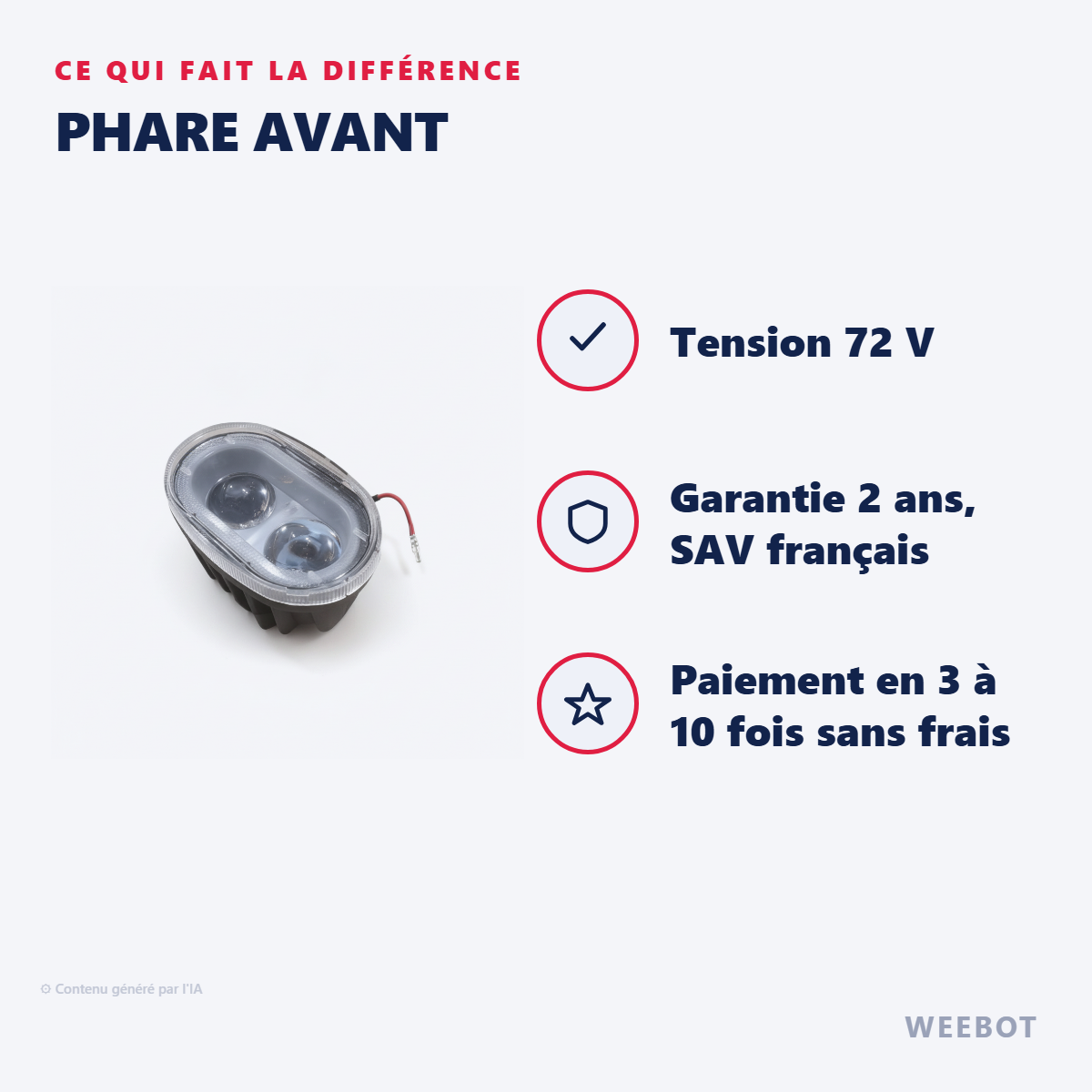 Phare Avant : les points forts