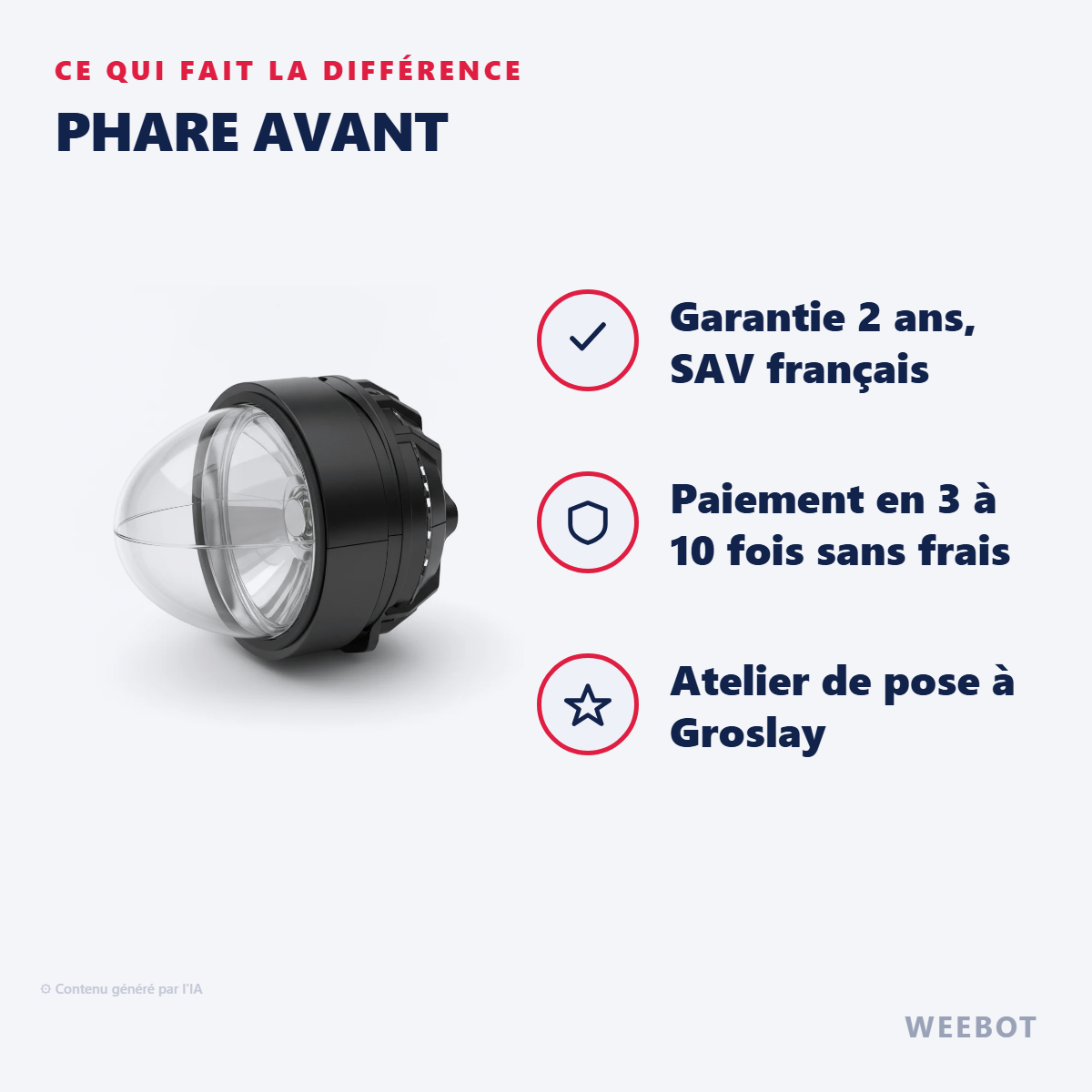 Phare Avant : les points forts