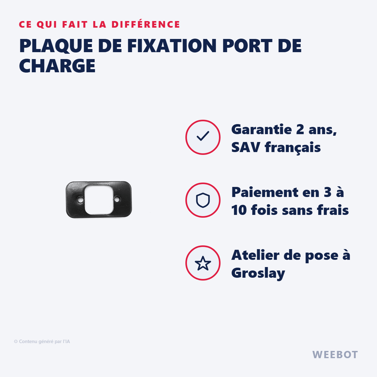 Plaque de Fixation Port de Charge : les points forts