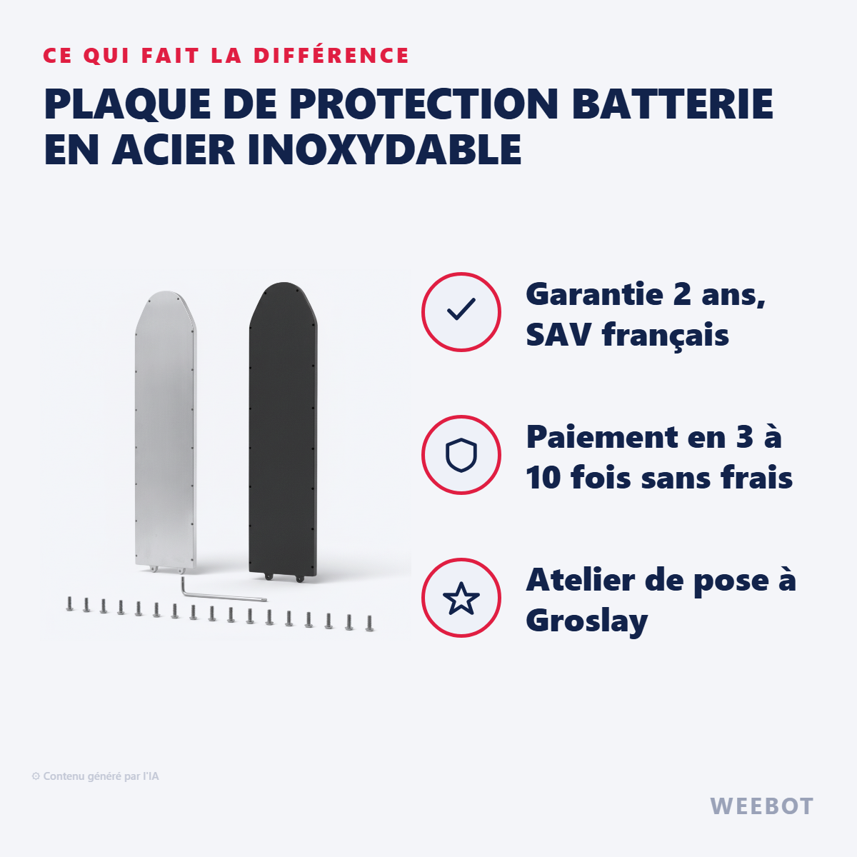 Plaque de Protection Batterie en Acier Inoxydable : les points forts