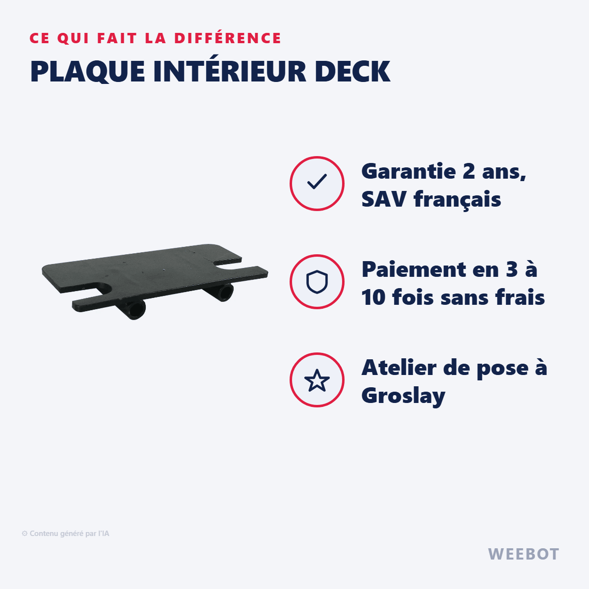 Plaque Intérieur Deck pour Trottinette Électrique Z8 - Weebot