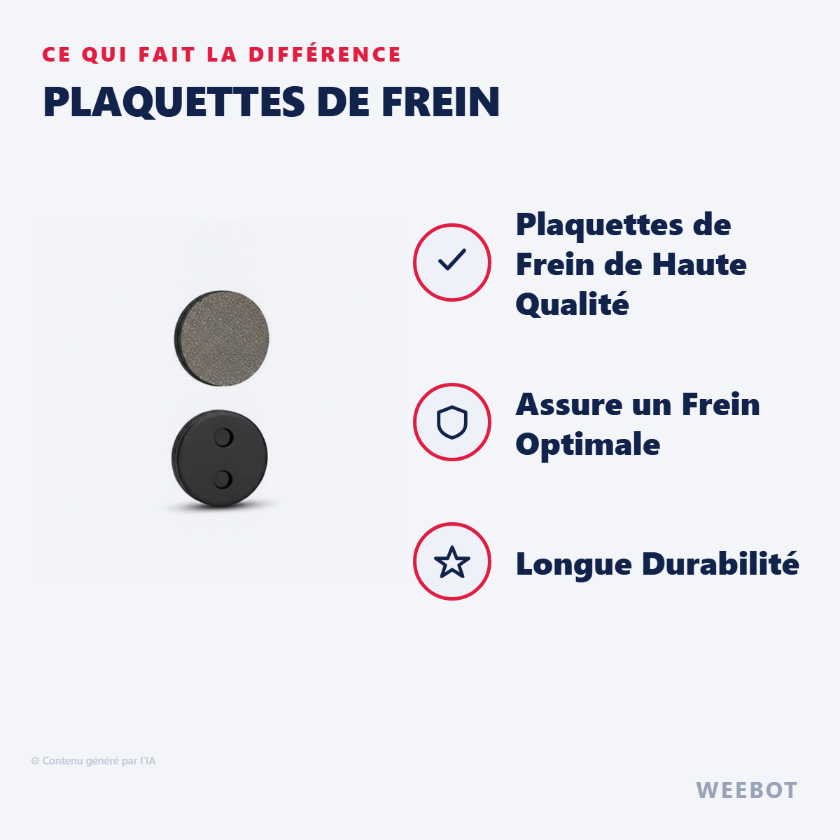 Plaquettes de Frein : les points forts