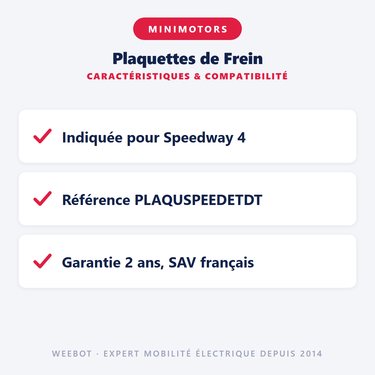 Plaquettes de Frein : caractéristiques et compatibilité