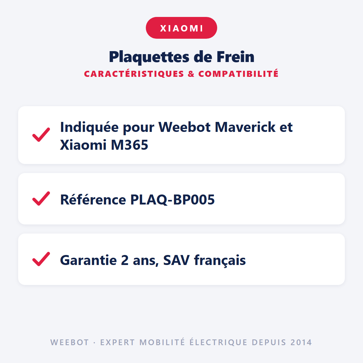 Plaquettes de Frein : caractéristiques et compatibilité