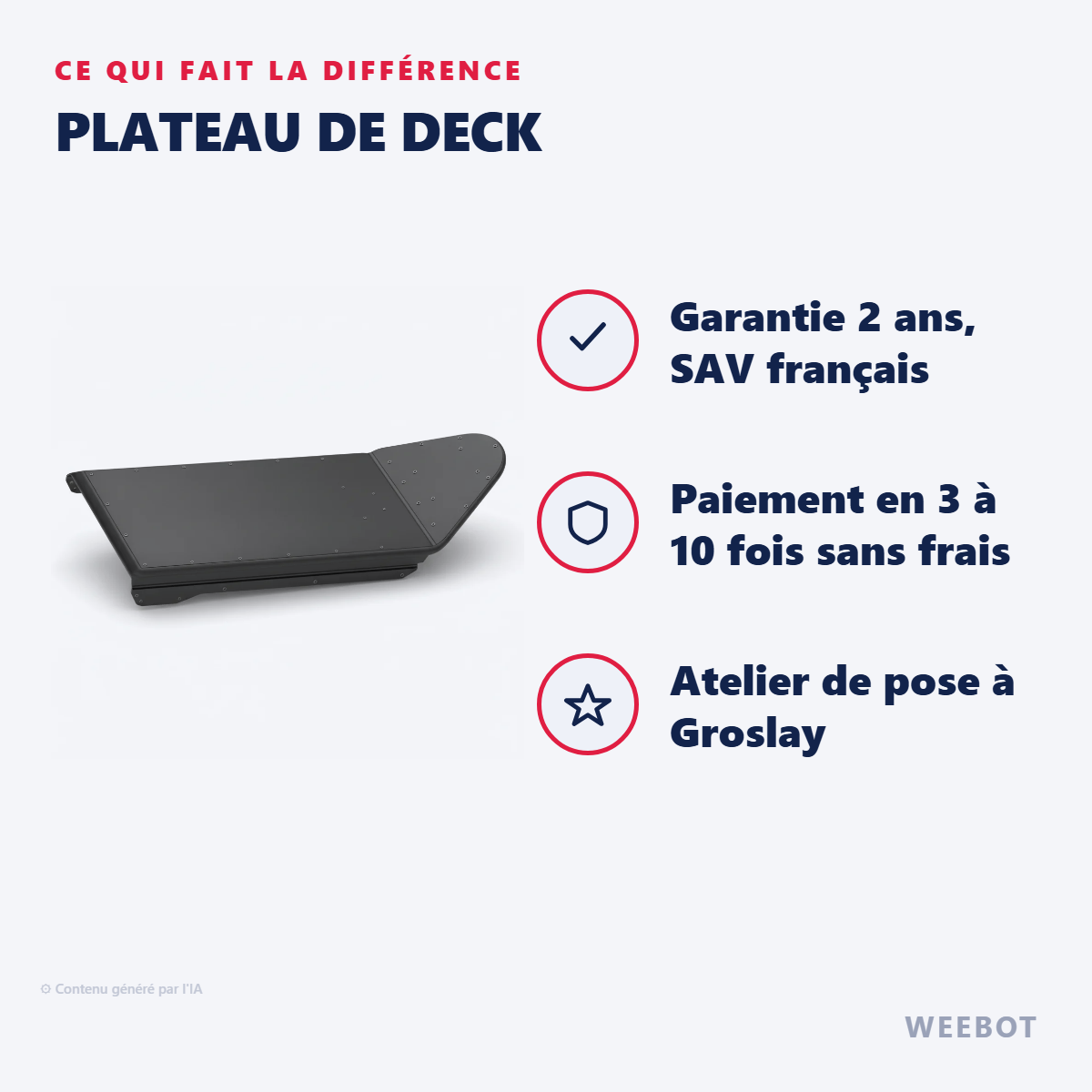 Plateau de Deck : les points forts