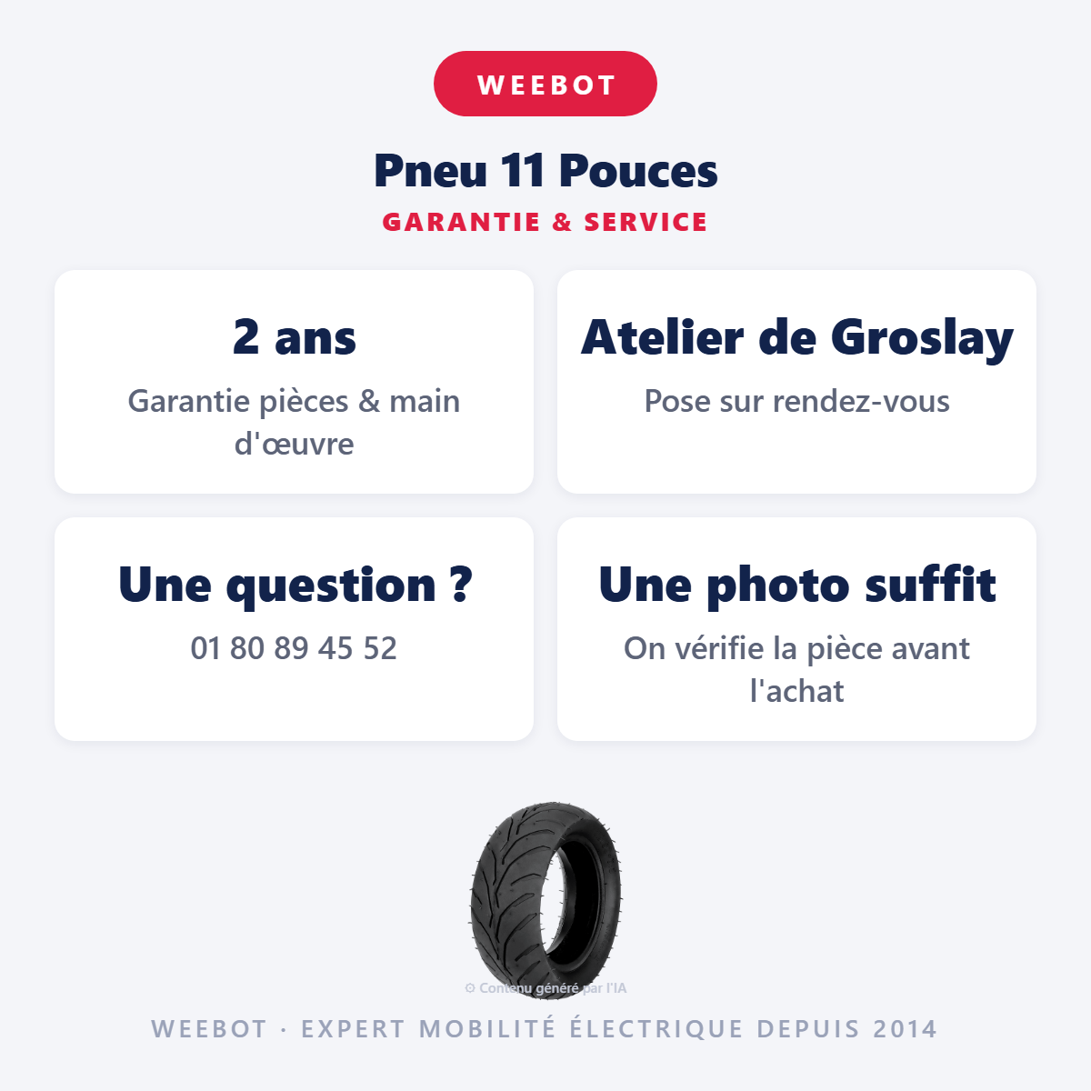 Pneu 11 Pouces : garantie 2 ans et service après-vente