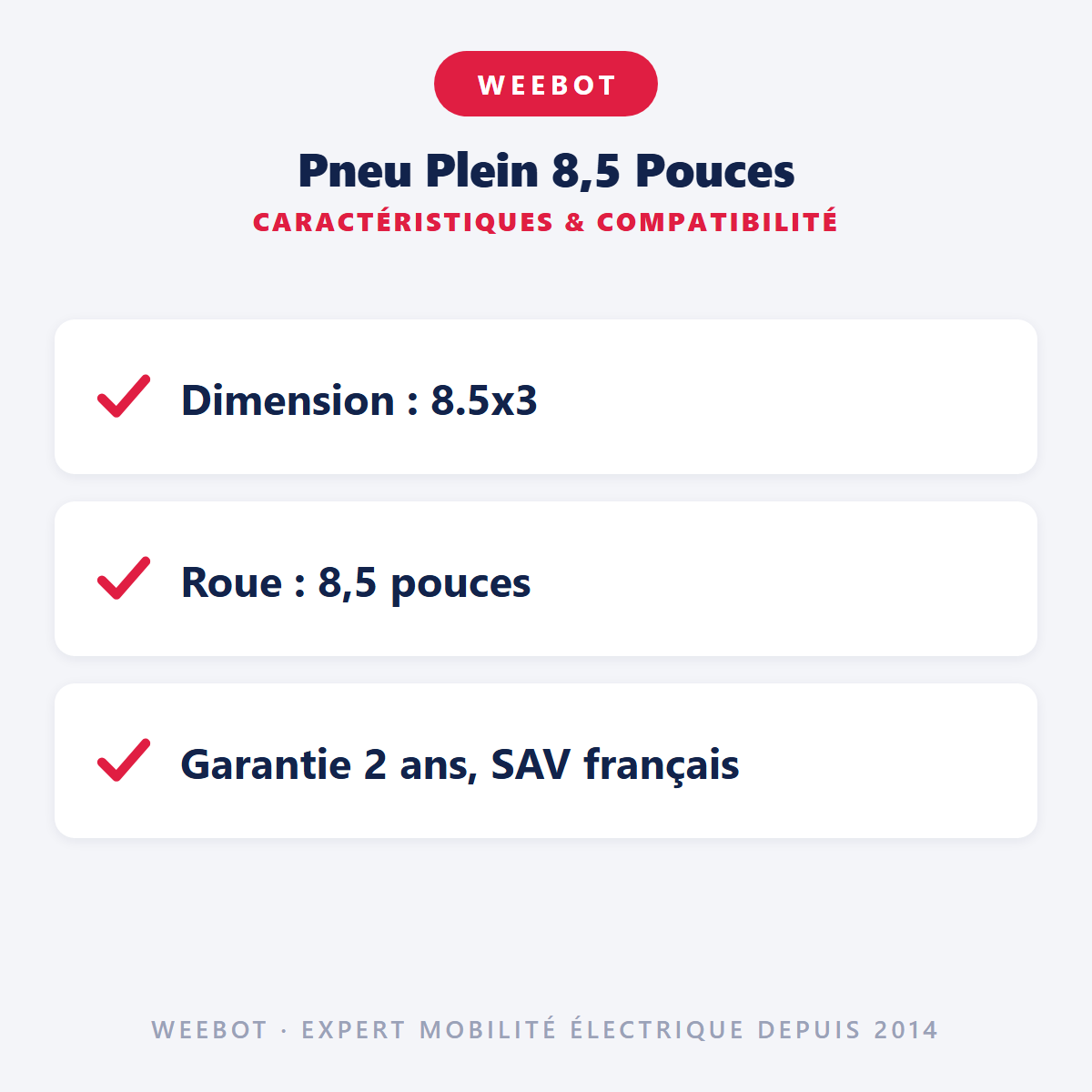Pneu Plein 8,5 Pouces : caractéristiques et compatibilité